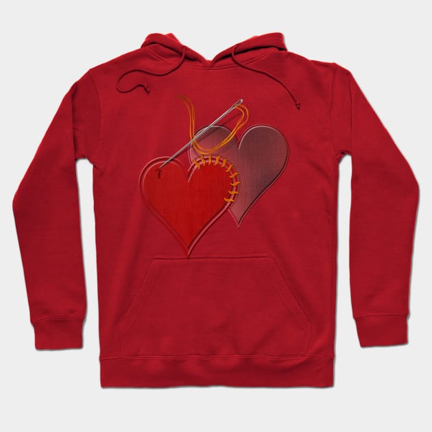 Stitched Heart Hoodie by Peter Awax